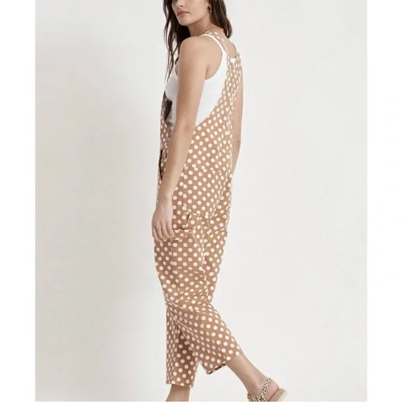 Brixton Christina Crop Polka Dot Overalls - Picture 2 of 12